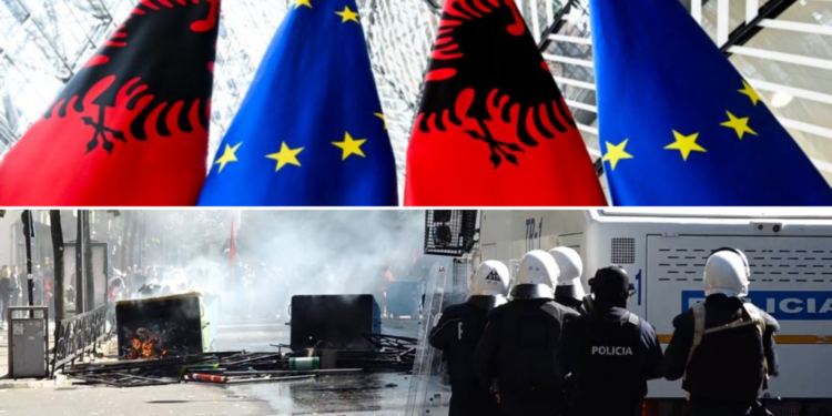 BE-ja reagon për protestën e studentëve: Alarm për dhunën dhe pretendimet për forcë të tepruar nga policia