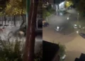 Reshjet e dendura përmbytin disa zona në Vlorë,