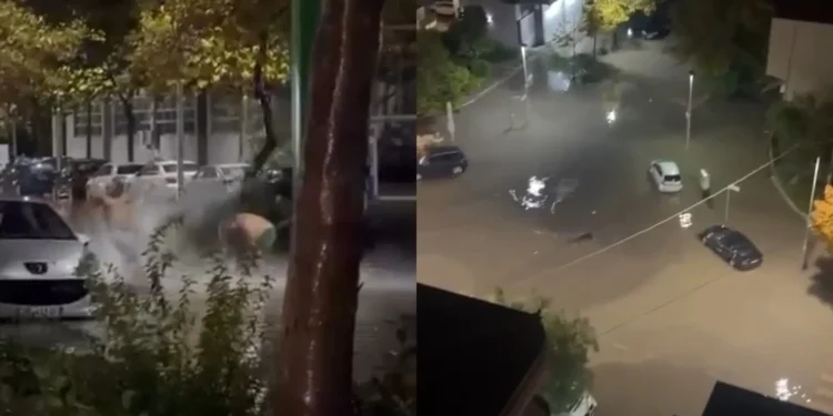 Reshjet e dendura përmbytin disa zona në Vlorë,