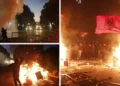 Protesta e studentëve del jashtë kontrollit, thyhen xhamat e Ministrisë së Arsimit dhe dëgjohen thirrjet “Digje, digje”