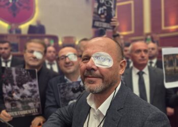 Me fasha në sy, deputetët demokratë solidarizohen me Erjon Vishkullin