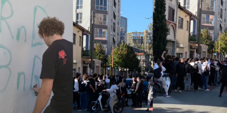 Gjimnazistët e “Partizanit” i bashkohen protestës kundër qeverisë, bojkotojnë mësimin dhe bllokojnë rrugën